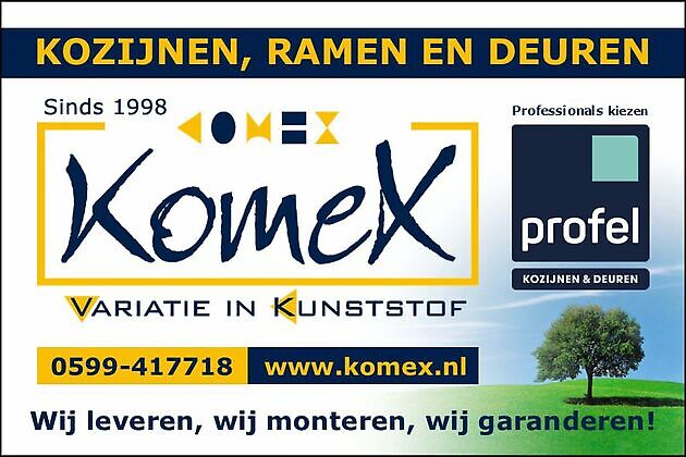 Let op: Lange levertijden! Verkoopstop tot begin 2025 - Komex Musselkanaal